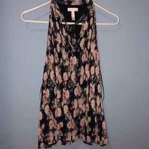 Halter tank top with a tie in the front